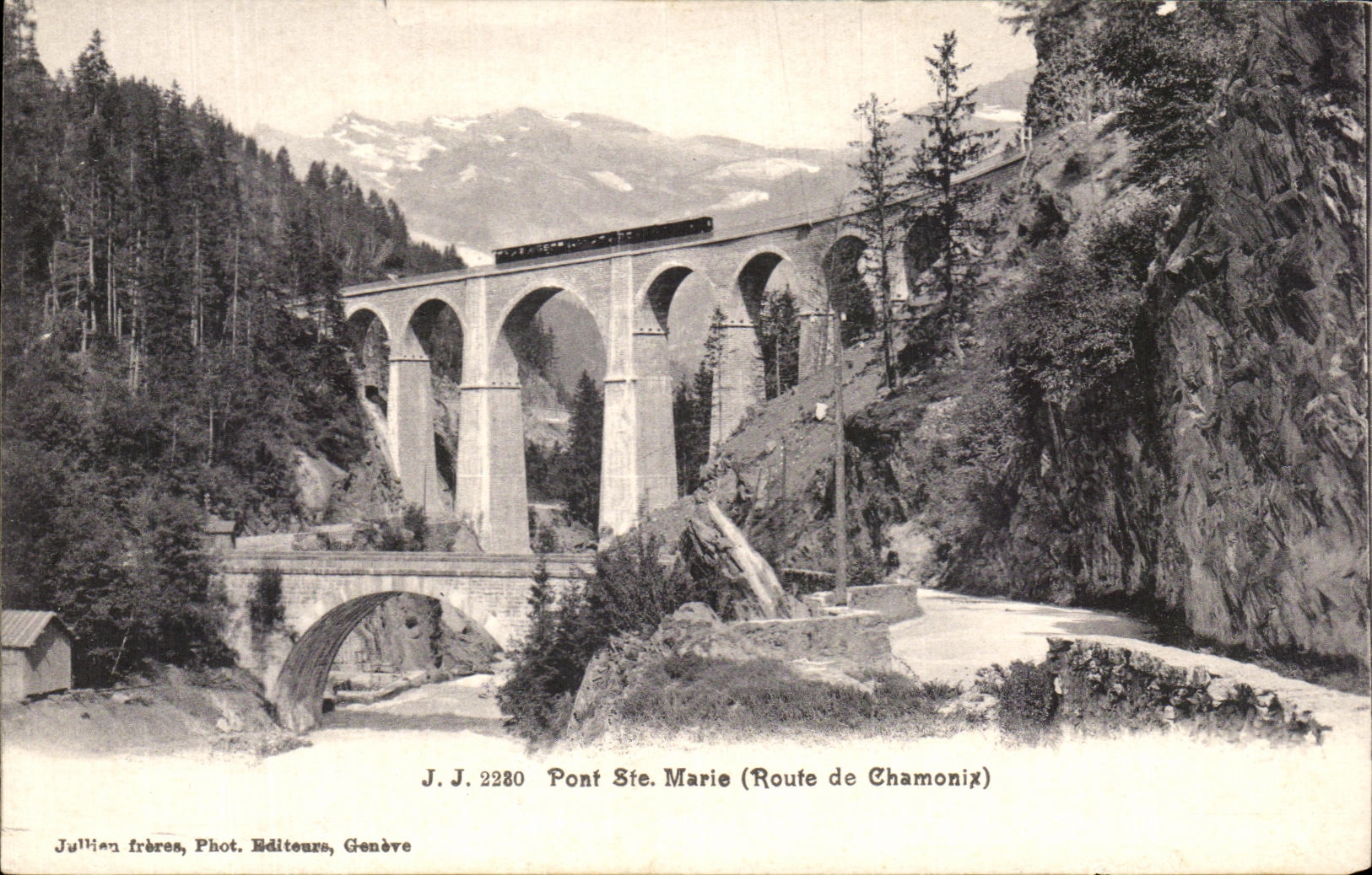 CPA Pont Sfe marie Route de Chamonix