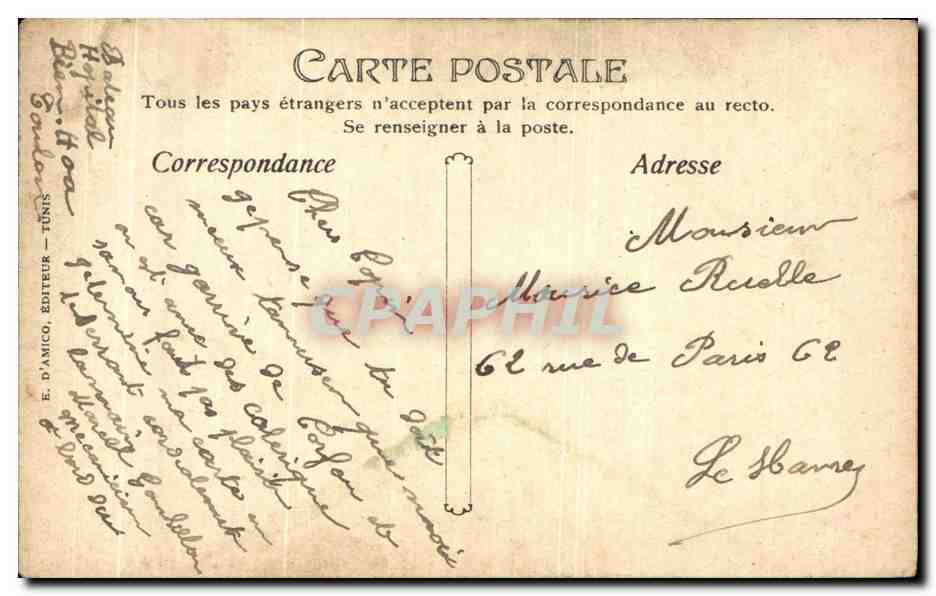 CPA Une Bedouine Femme Folklore  — Verso