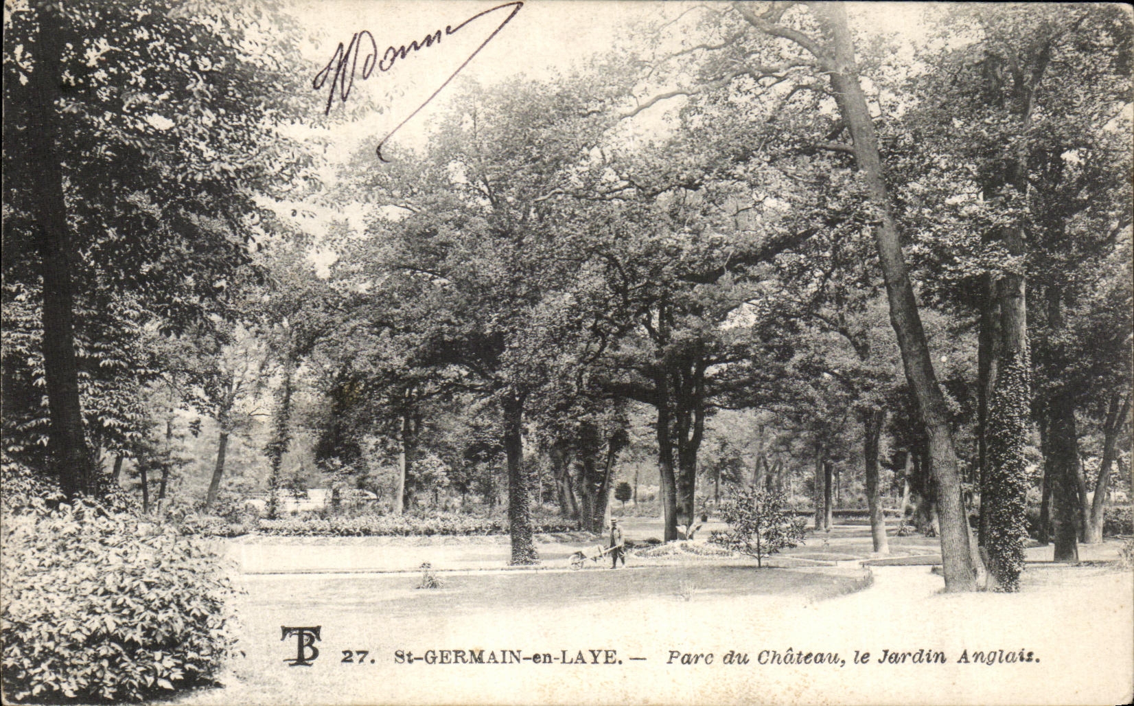 St-GERMAIN-en-LAYE — Parc du Château, le Jardin Anglais — éditeur T, n°27