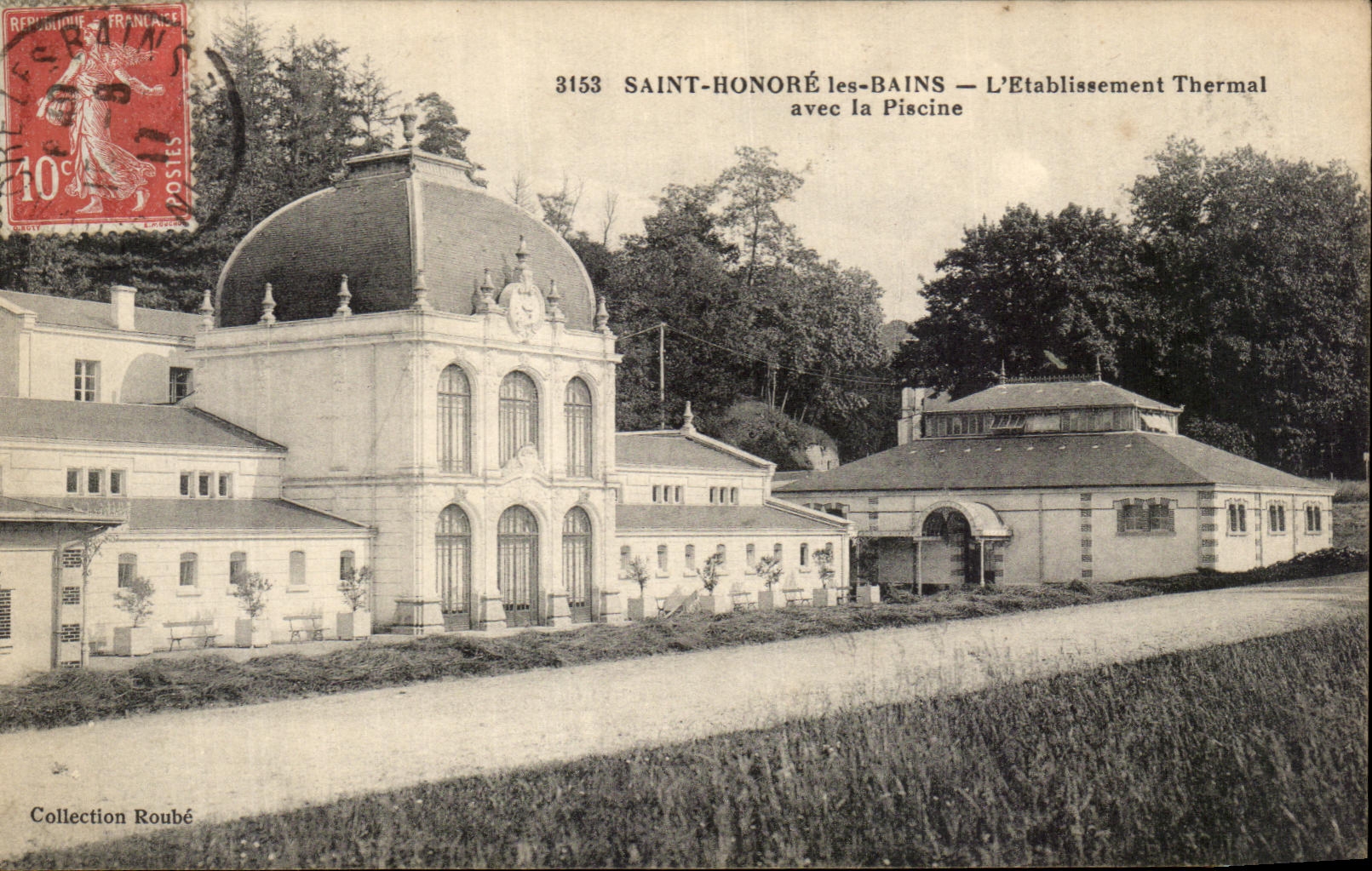 CPA Saint Honore Les Bains L'Etablissement Thermal Avec La Piscine