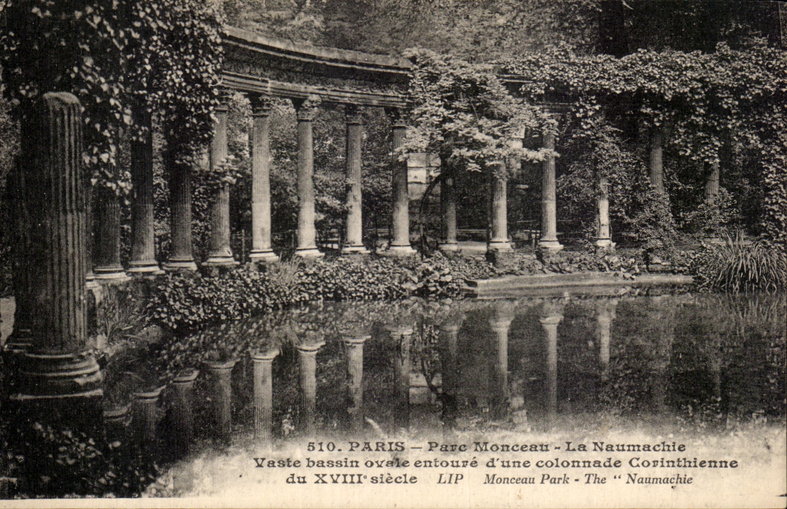 CPA Paris Parc Monceau La Naumachie Vaste Bassin Ovale Entoure d'Une Colonnade