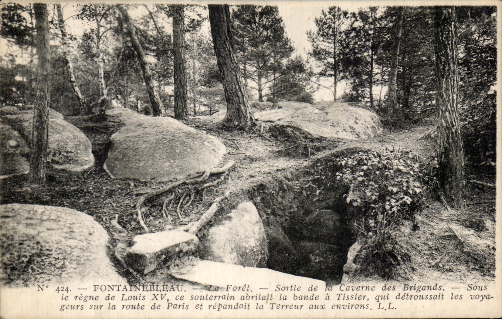 Fontainebleau — La Forêt — Sortie de la Caverne des Brigands — N° 424
