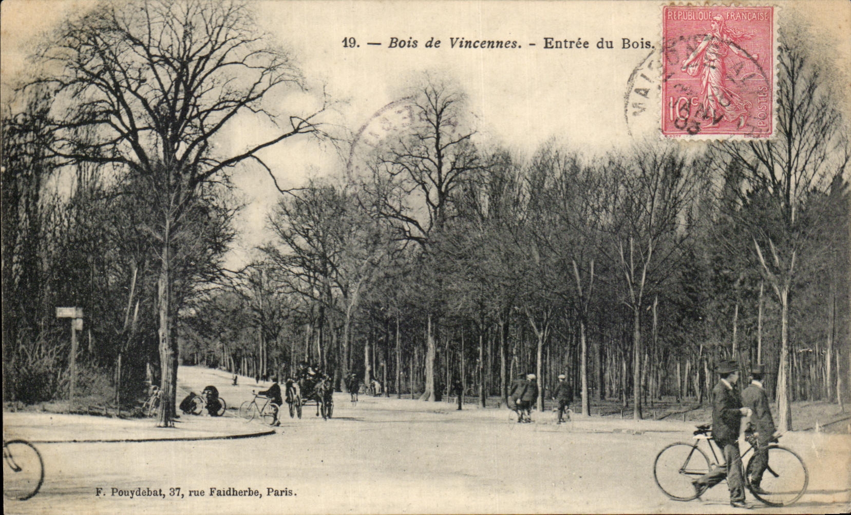 CPA Bois De Vincennes Entree Du Bois Velo 