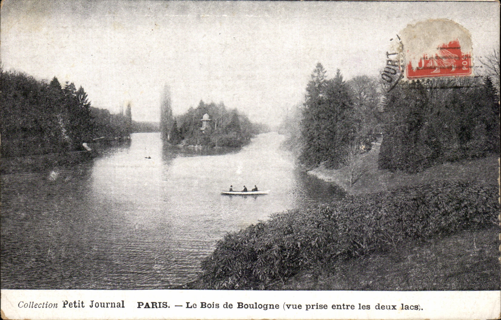 CPA Paris Le Bois De Boulogne Vue prise entre les deux lacs