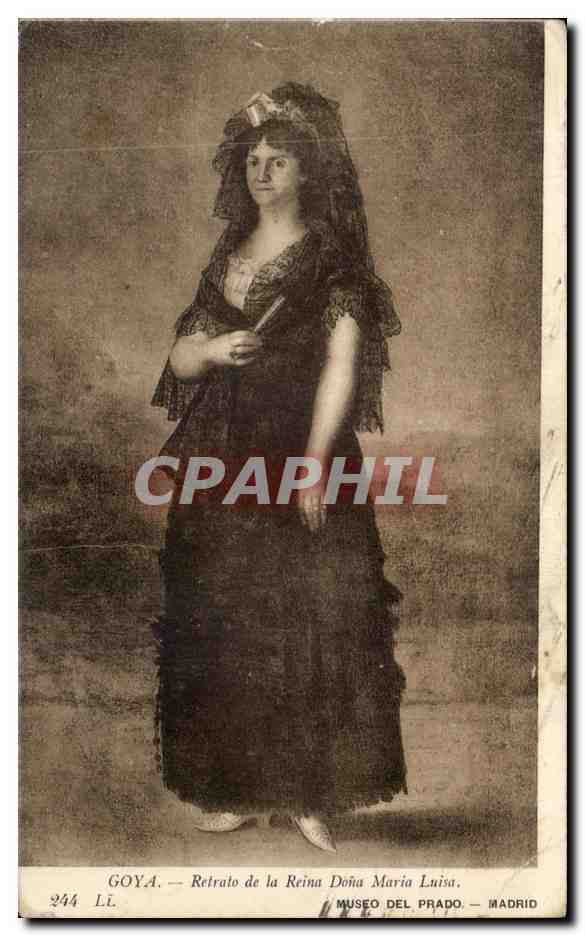 CPA Goya Retrato De La Reina dona Maria Luisa Prado Madrid