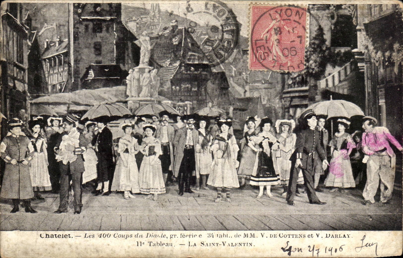CPA Chatelet Les 400 Coups Des Diable Cottens Darlay Saint Valentin Theatre