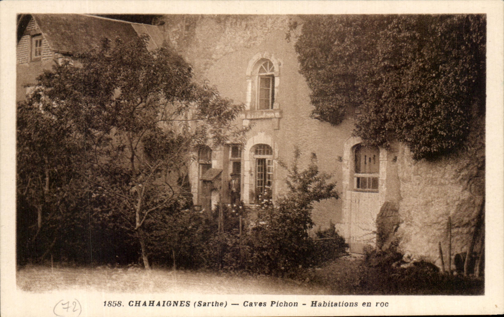 CPA Chahaignes Caves Pichon Habitations En Roc