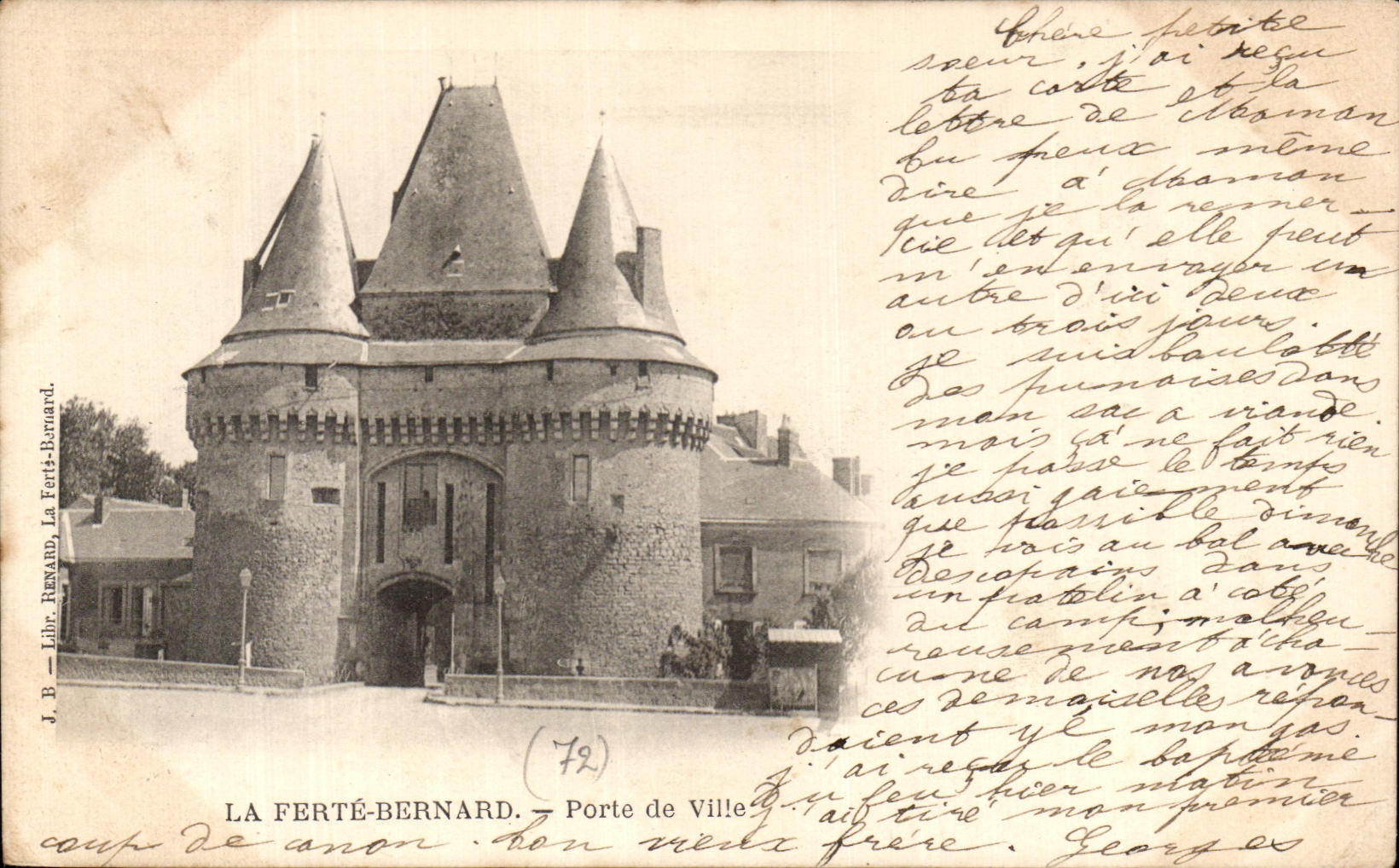 CPA La Ferte Bernard Porte De Ville