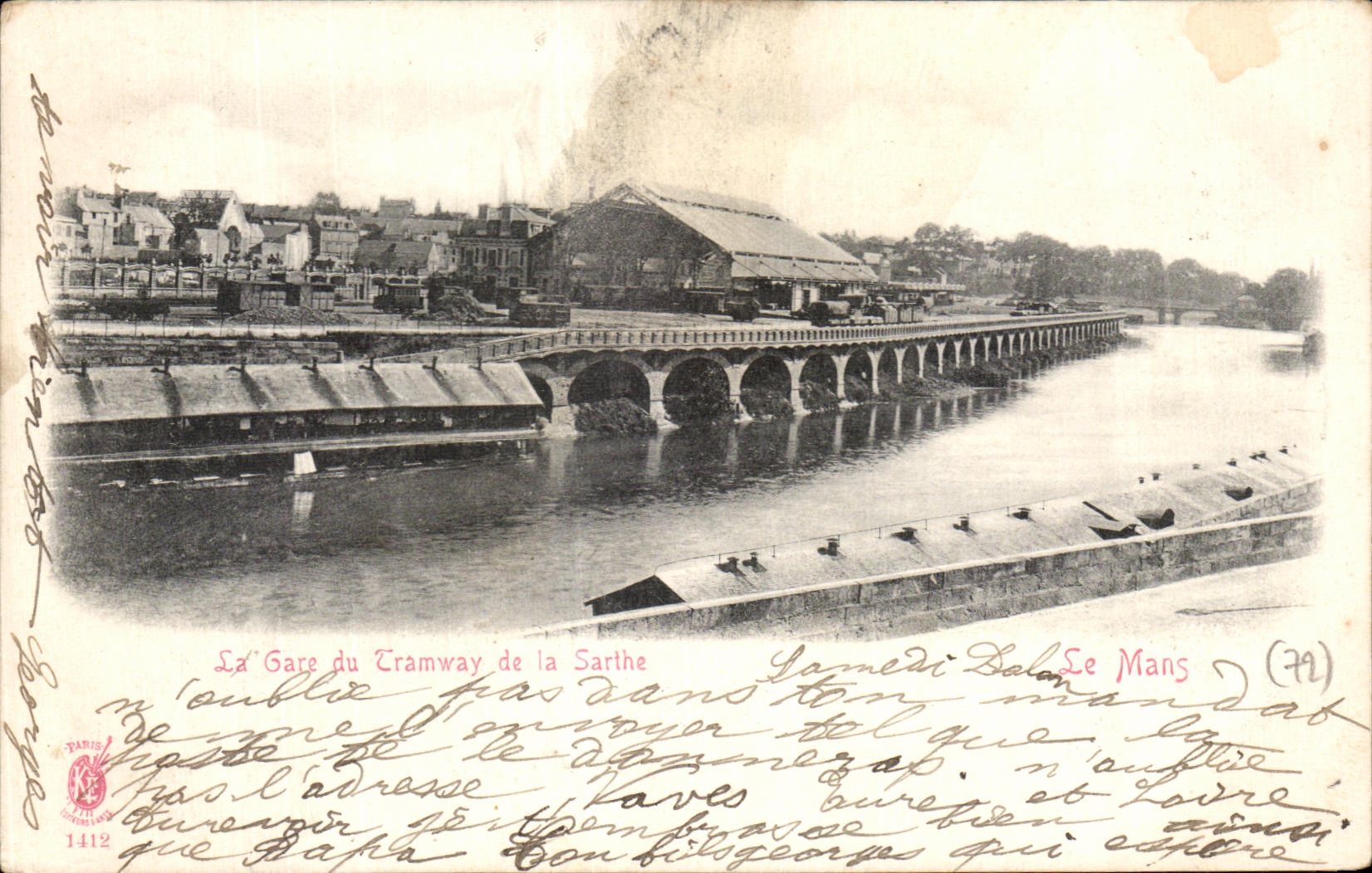 La Gare du Tramway de la Sarthe — Le Mans (72) — Paris, Éditeur n°1412