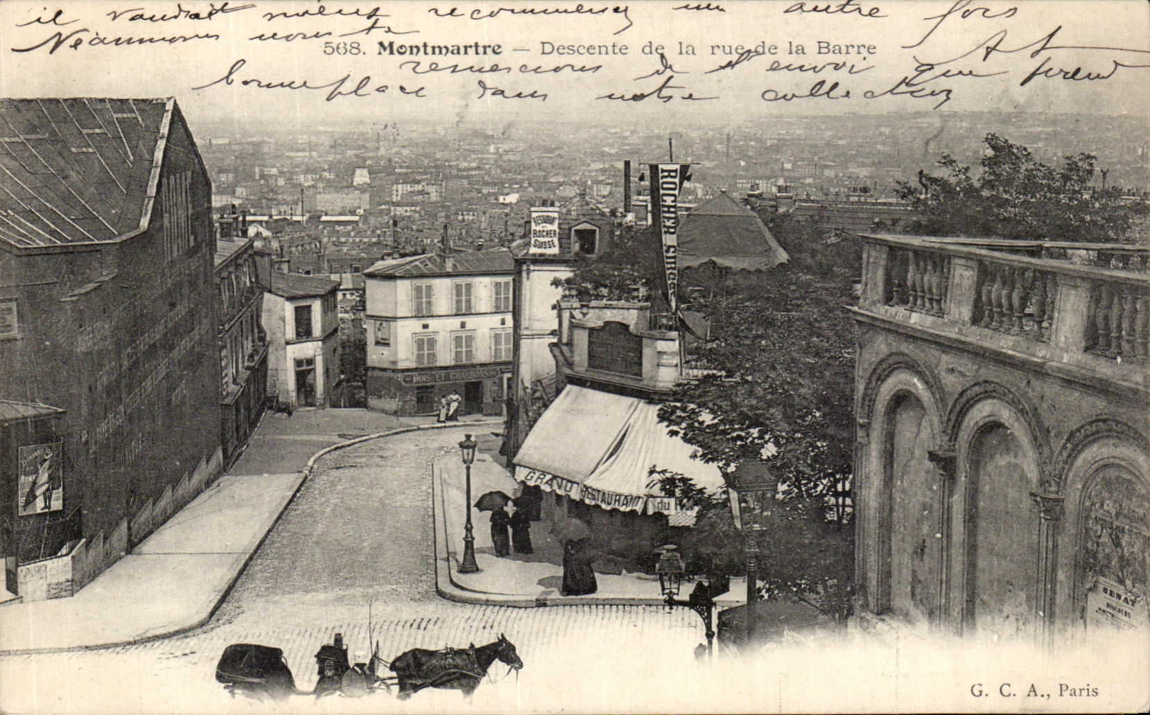 CPA Montmartre Descente de la rue de la Barre Paris 