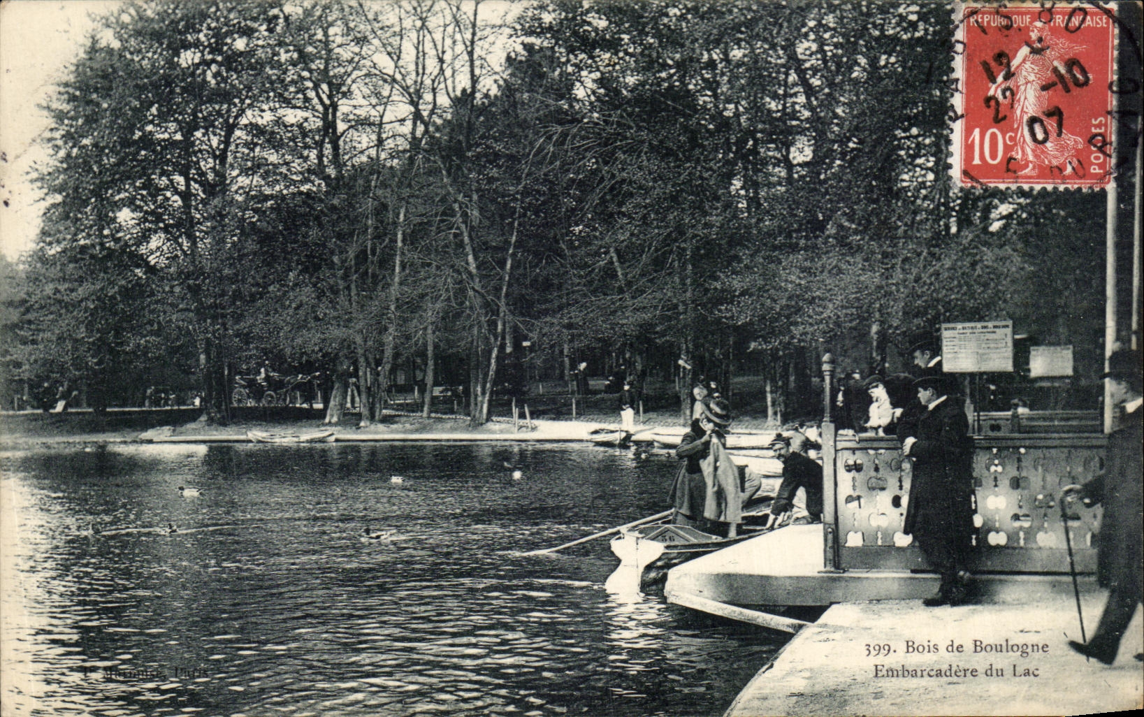CPA Bois de Boulogne Embarcadere du lac