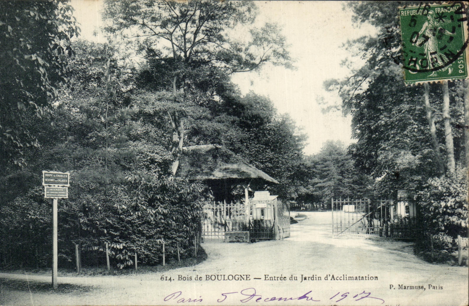 CPA Bois de Boulogne Entree du Jardin d'Acclimataion
