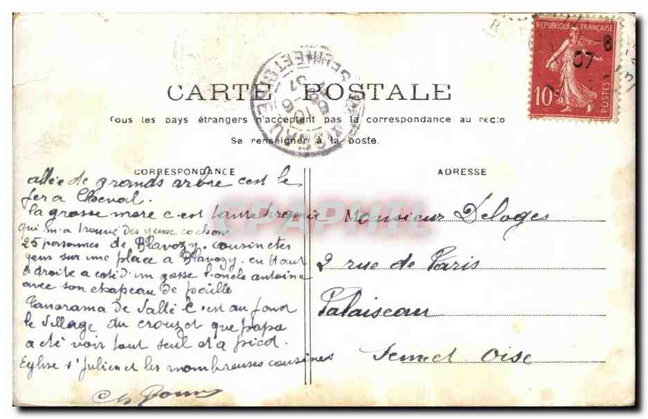 CPA Paris Boulevard de la Madeleine — Rückseite