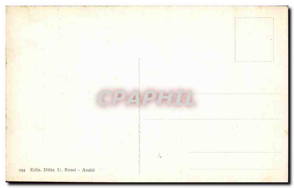 CPA Assisi Chiesa di maria degli Angeli Stanza ove mori  — Rückseite