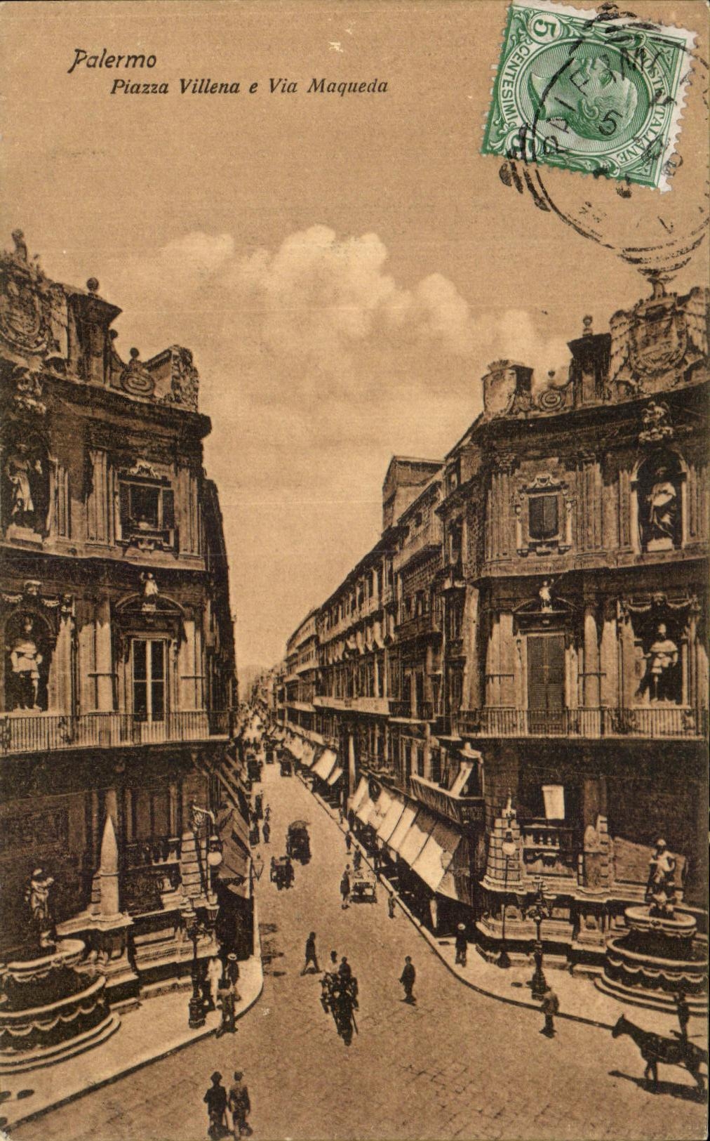 CPA Palermo Piazza Villena E Via Maqueda