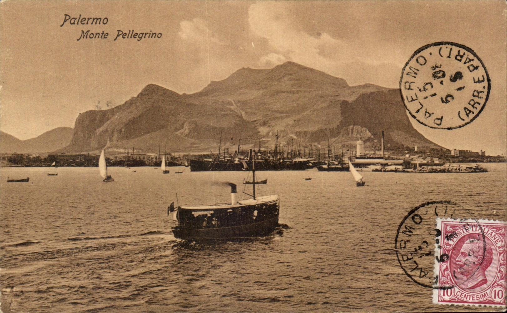 CPA Palermo Monte Pellegrino Bateaux