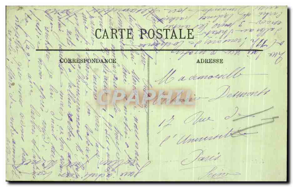 CPA La plage A l'Heure Du Bain — Verso