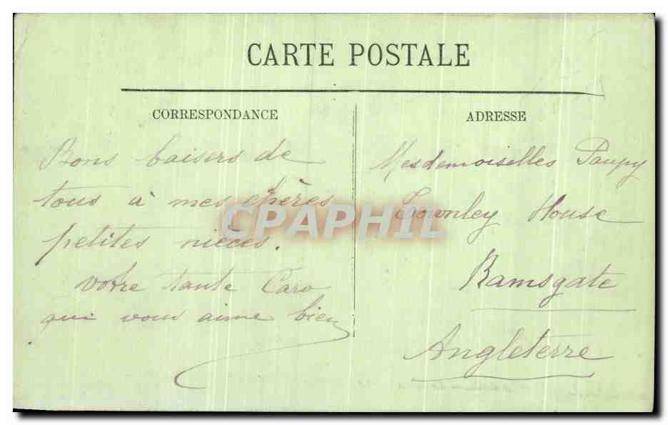 CPA Tunis Le Bardo Le Palais — Rückseite