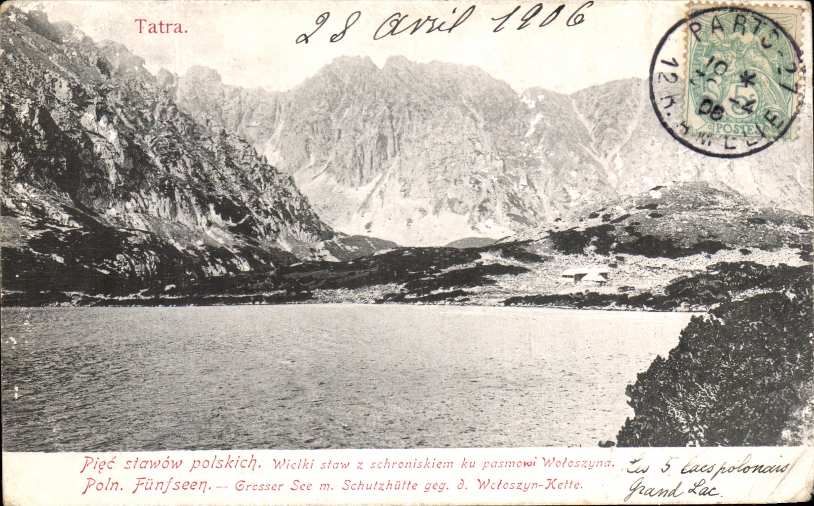 CPA Tatra Piec Stawow Polskich Wielki Staw Pologne