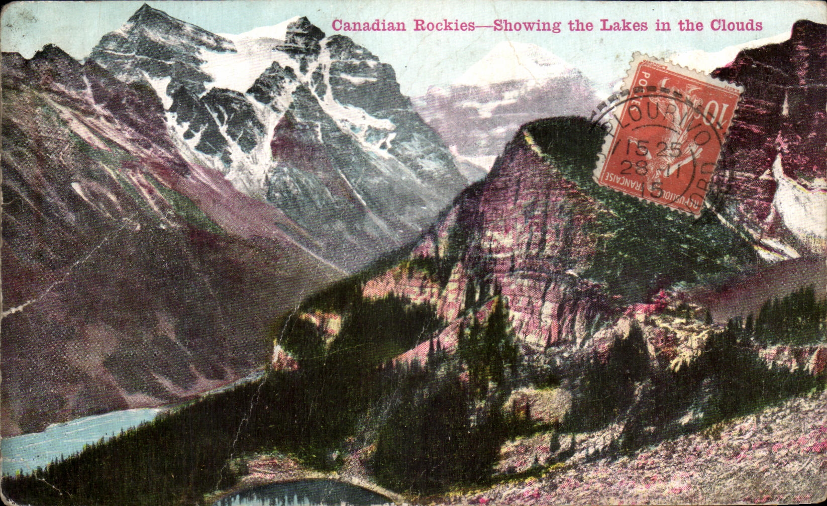 CPA Canadian Rockies Showing The Lakes In the Clouds Canada