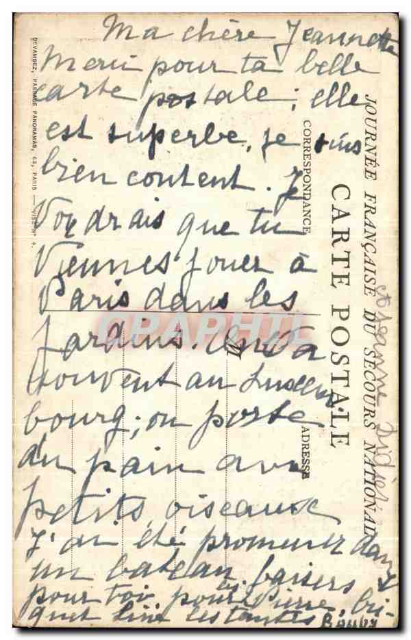 CPA Lion et aigle Coq Militaria  — Verso