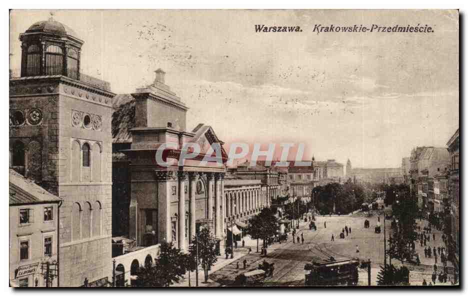 CPA Warszawa Krakowskie Przedmiescie Pologne