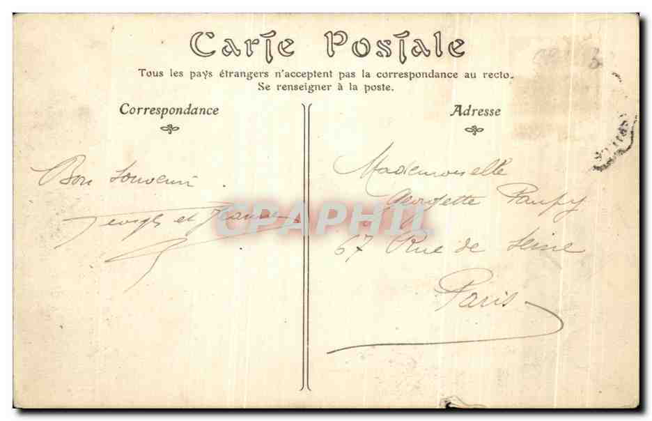 CPA Mont Carlo Vue Generale — Verso