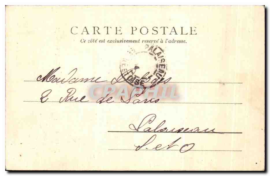 CPA Ascenseur St Germain En Laye — Verso