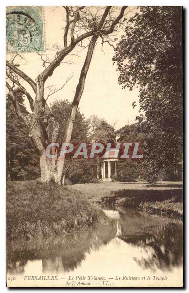 CPA Versailles Le petit Trianon Le Ruisseau et le Temple de l'Amour