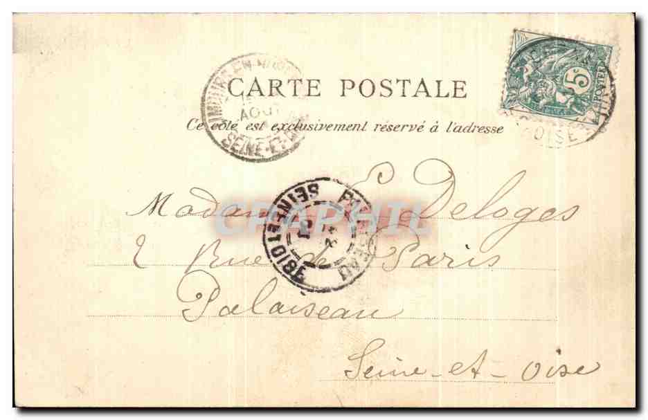 CPA Cernay La Ville Les Cascades — Back