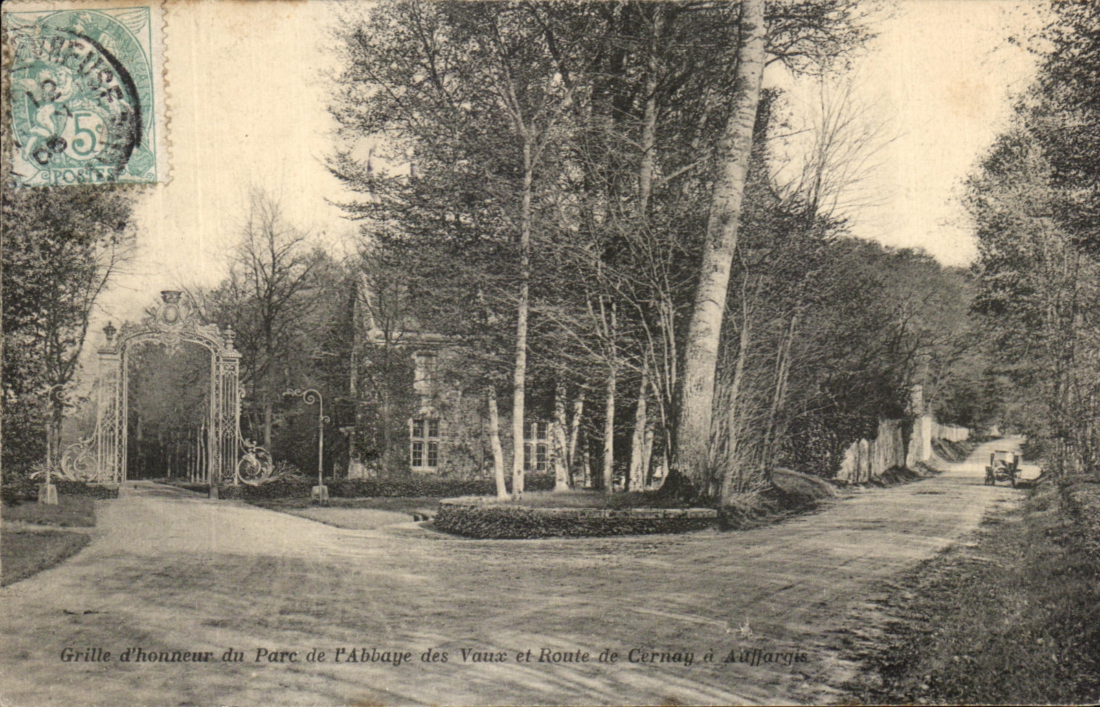 Grille d'honneur du Parc de l'Abbaye des Vaux et Route de Cernay à Auffargis — A. Bourdier, imp.-édit., Versailles