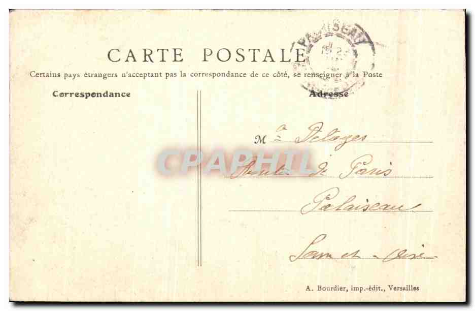 CPA Rochers et Cascades de Cernay la Ville  — Back