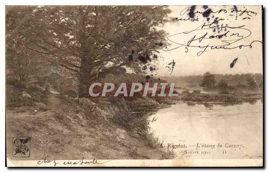 CPA Rigolot L'etang de Cernay Salon 1905