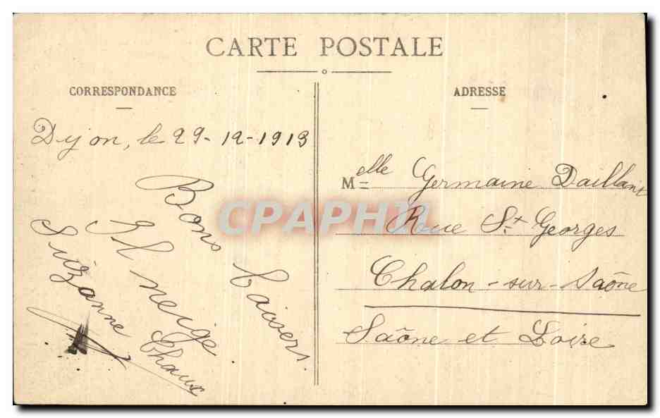 Dijon - Abside de l'Église Saint-Bénigne — L. V., édit. n° 513 — Rückseite