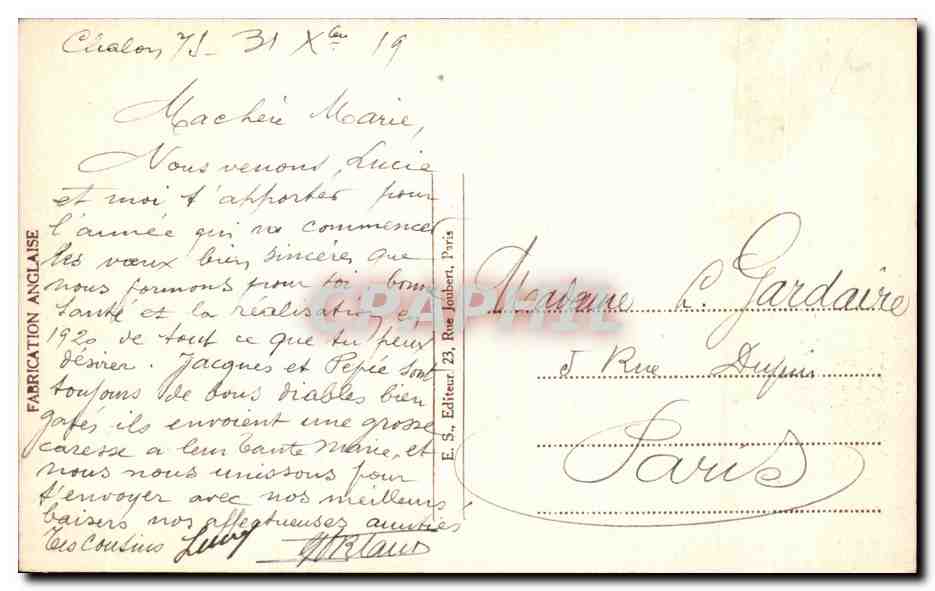 CPA Troupeau de moutons — Rückseite