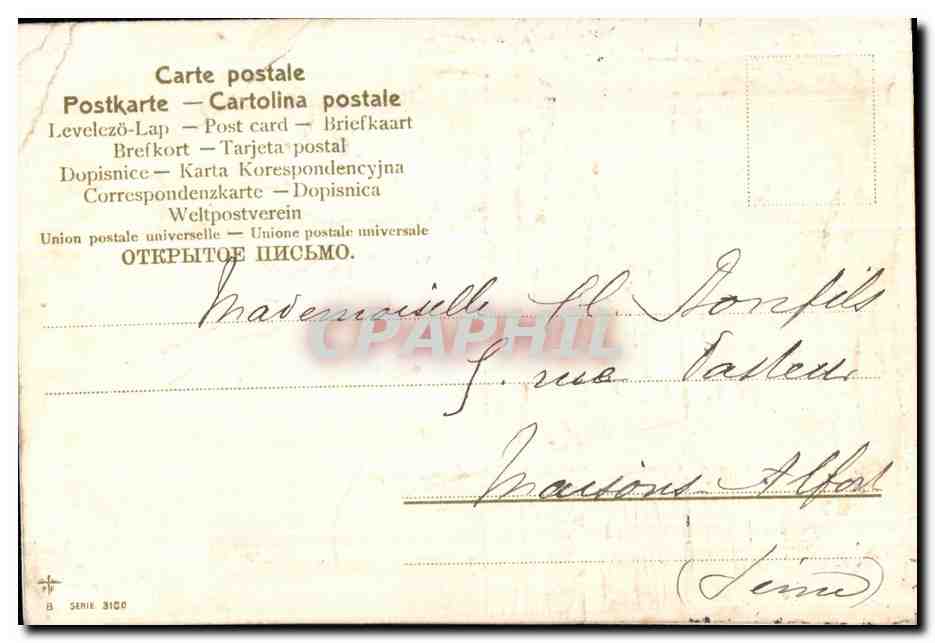 CPA Fantaisie Lapins Paques  — Rückseite