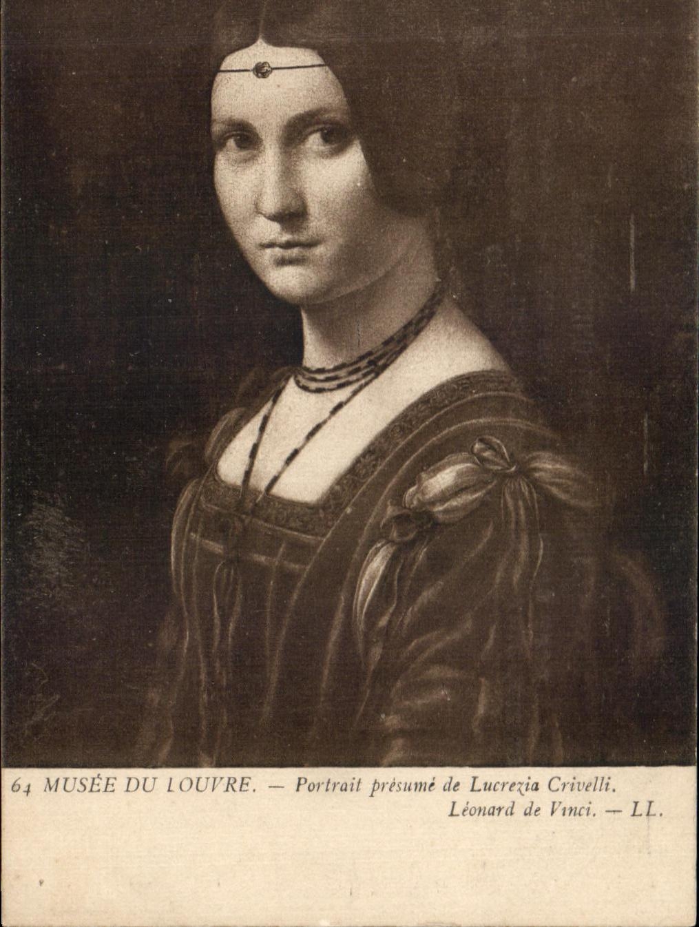 CPA Musee du Louvre Paris Leonard de Vinci Lucrezia Crivelli