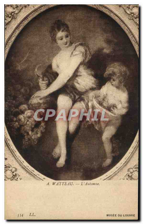CPA WAtteau L'automne Musee du Louvre Paris 