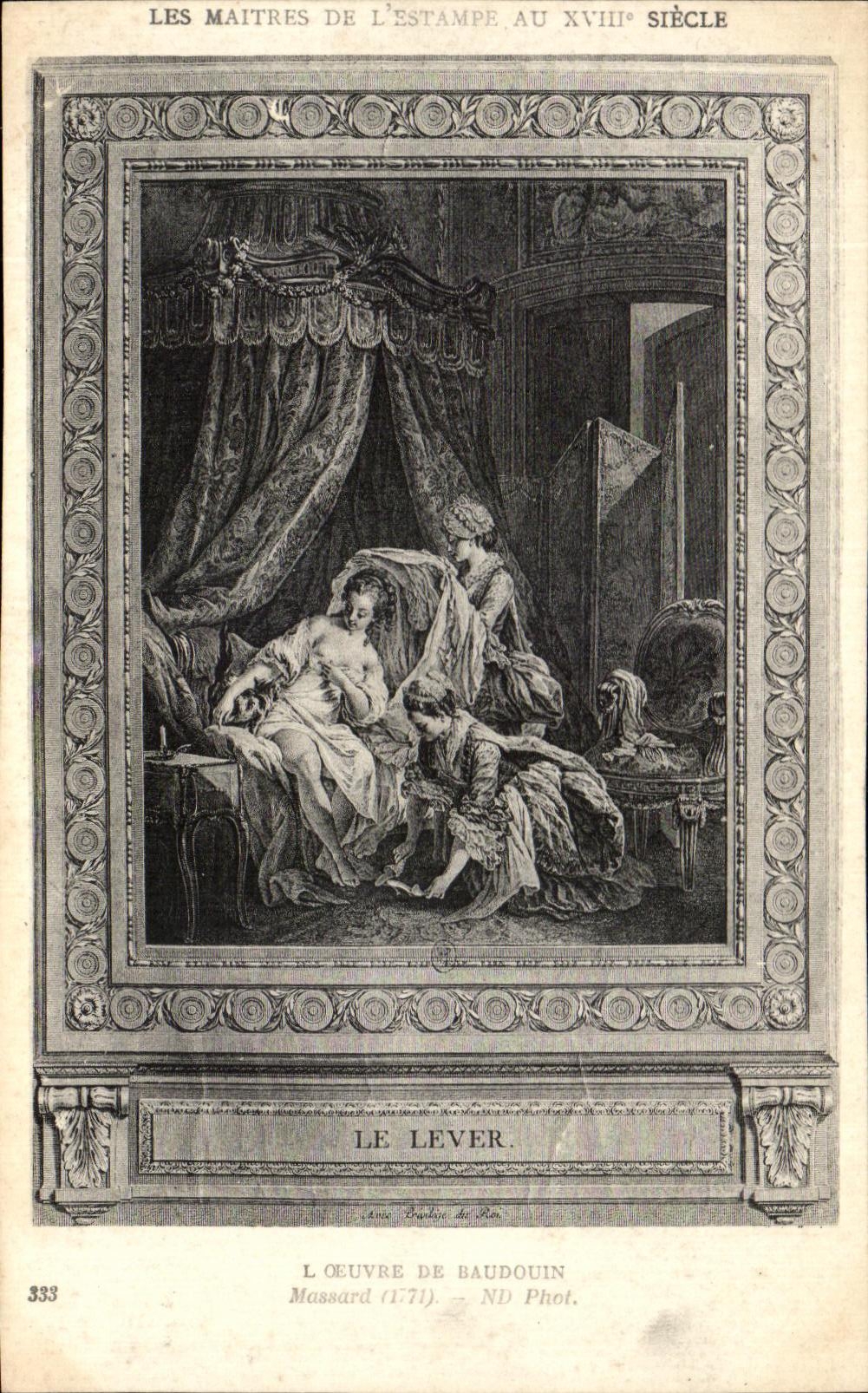 CPA Maitres de l'estampe au 18eme Le levier Baudouin Massard