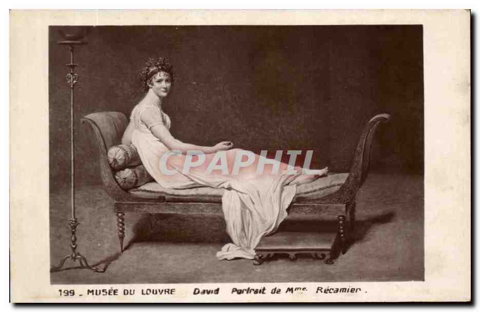 CPA Musee du Louvre David Portrait de Mme Recamier 