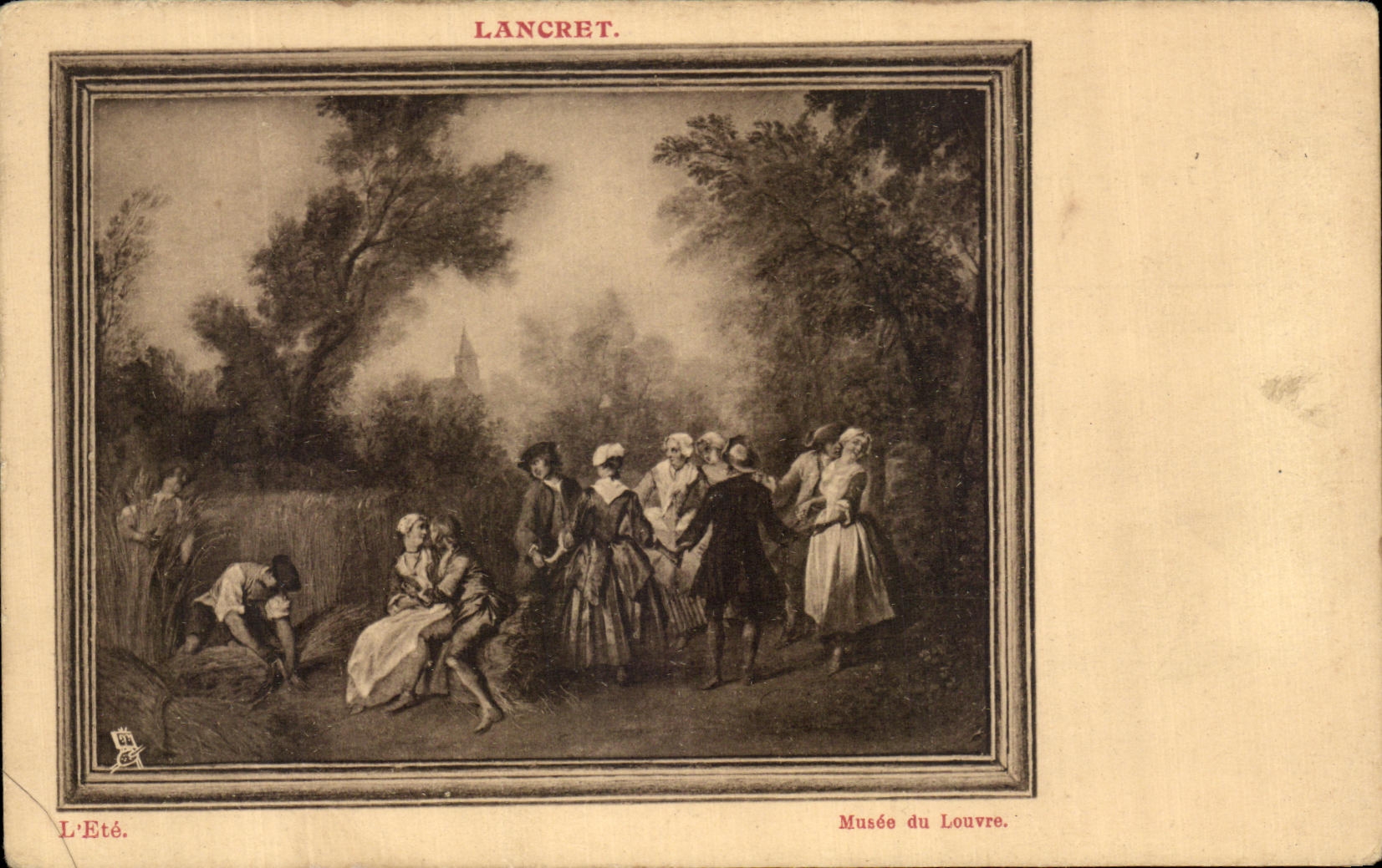 CPA Lancret L'ete Musee du louvre