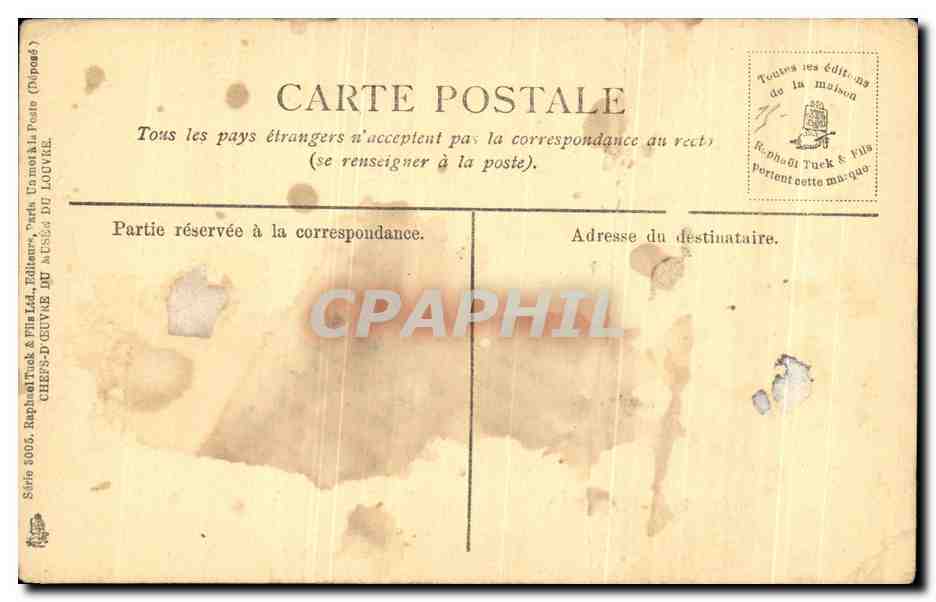 CPA Lancret L'ete Musee du louvre — Rückseite