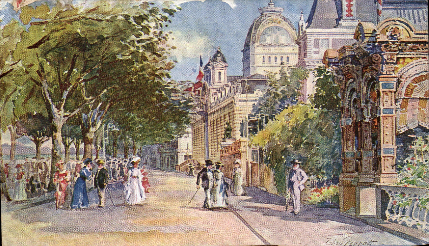 Vue de l'Exposition universelle de 1900 à Paris — Éditeur : Élie Perrot
