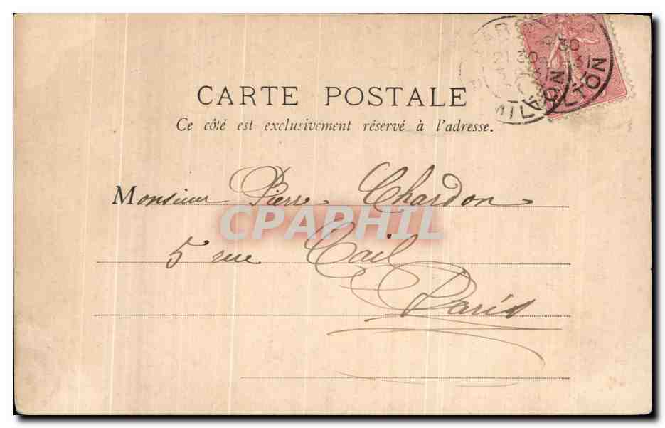 CPA Fantaisie Pierrot amoureux  — Verso