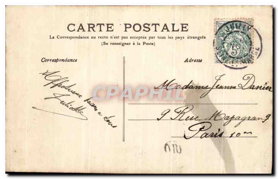 CPA Fantaisie Enfants L'embouteillage Bateau — Rückseite