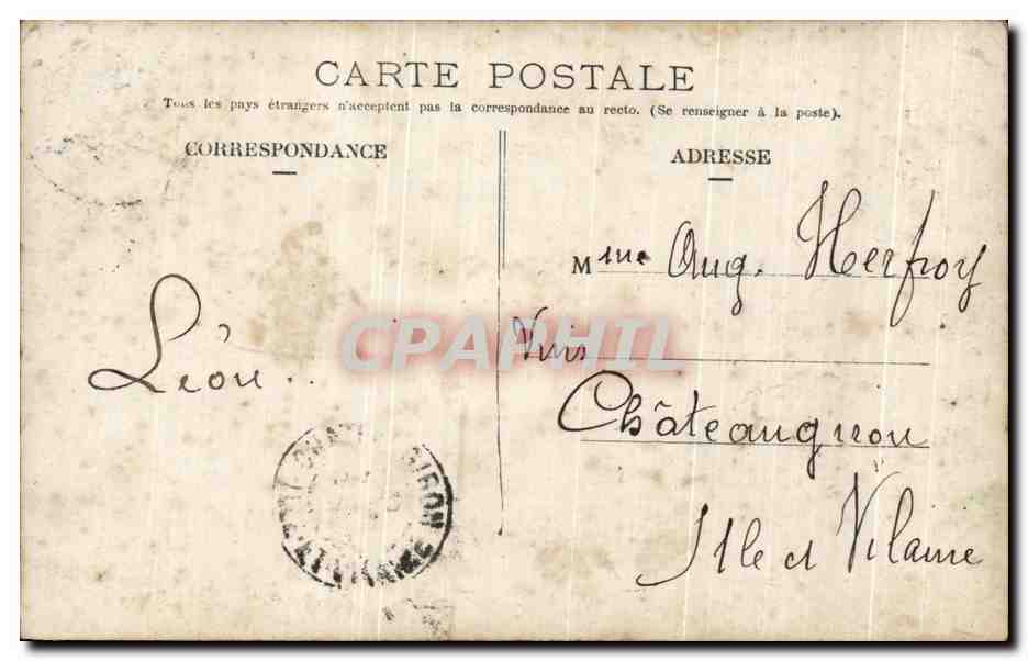 CPA Fantaisie Homme peintre  — Verso