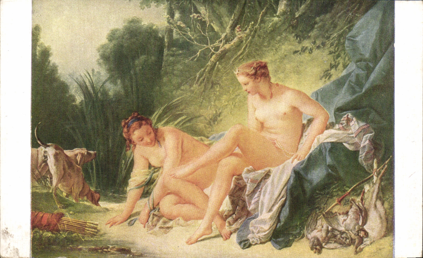 CPA Francois Boucher Diane sortant du bain Musee du Louvre paris 