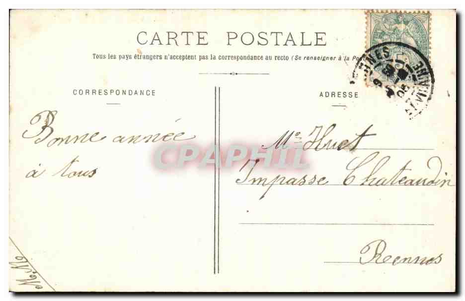 CPA Fantaisie Enfants Au nouvel an  — Rückseite