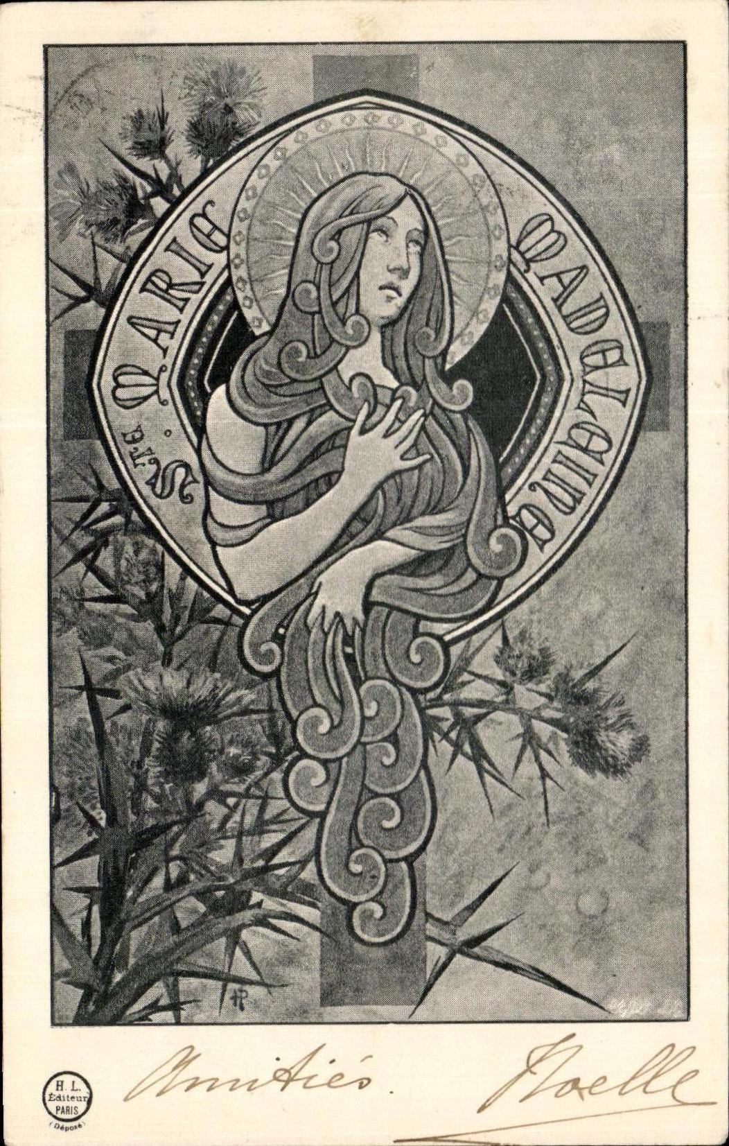 Sainte Marie Madeleine — illustration Art Nouveau — H. L. Éditeur Paris