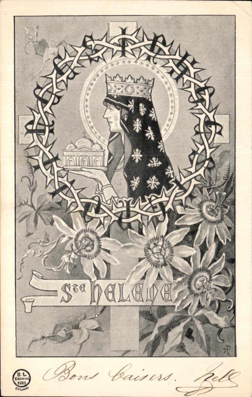 CPA Fantaisie Femme Sainte Helene 